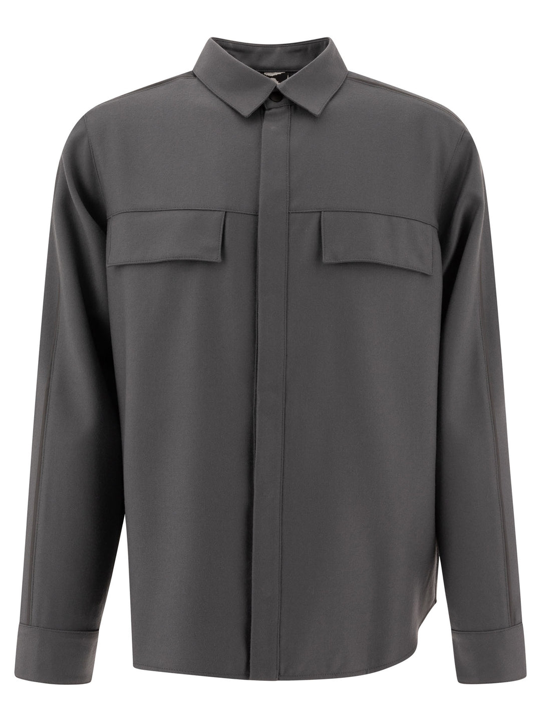 Gr10k Flanel Piping Jackets and Coats - Grey | 758f8bd0c6082e75514157e1d53d3b3d150a9fa1