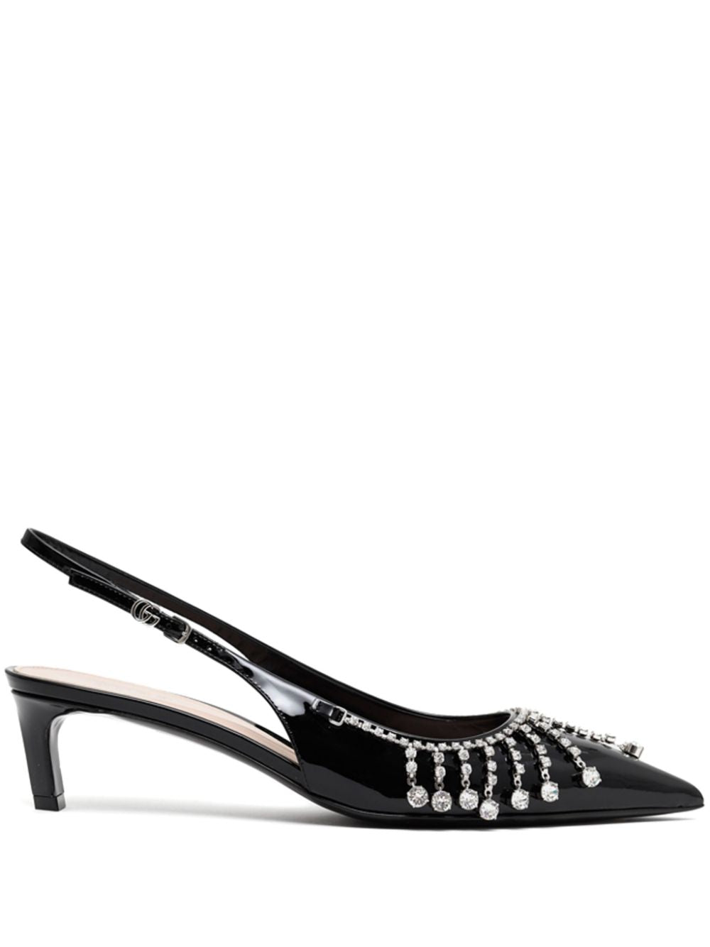 Gucci Décolleté Con Catena Di Cristalli Heeled shoes - Black | 94b0dea4be78c42aa9c12939e942c5638ec21982