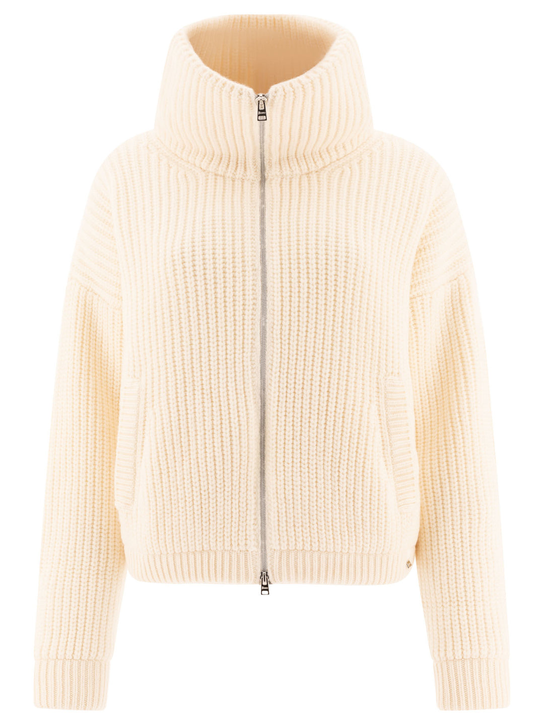 Herno Resort Cardigan In Infinity Knitwear - White | fa2971f1e8c35a94ccba49cb836d4e6492ab18b7
