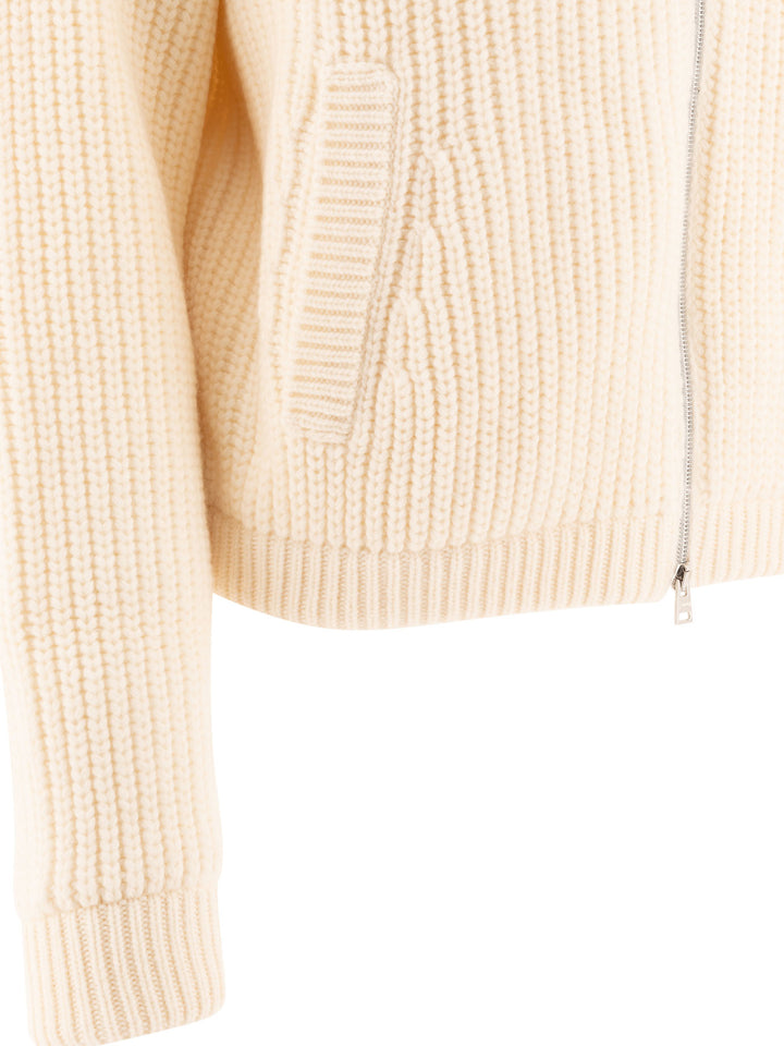 Herno Resort Cardigan In Infinity Knitwear - White | c8296a85ab3bf852e8fb6e5a471c4319e53e6cea