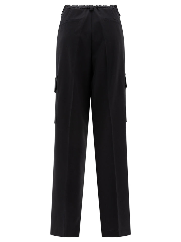 Herno Wool Blend Cargo Trousers - Black | bcab0e0b32ec11086686e4afd22b0d969c4e1afe