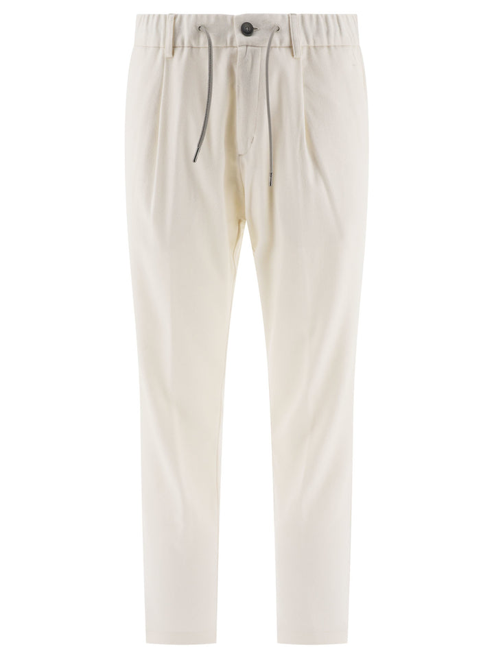 Herno Cashmere And Silk Trousers - White | 77278188577ad5d83ff5aa08f09f29ba2a049721