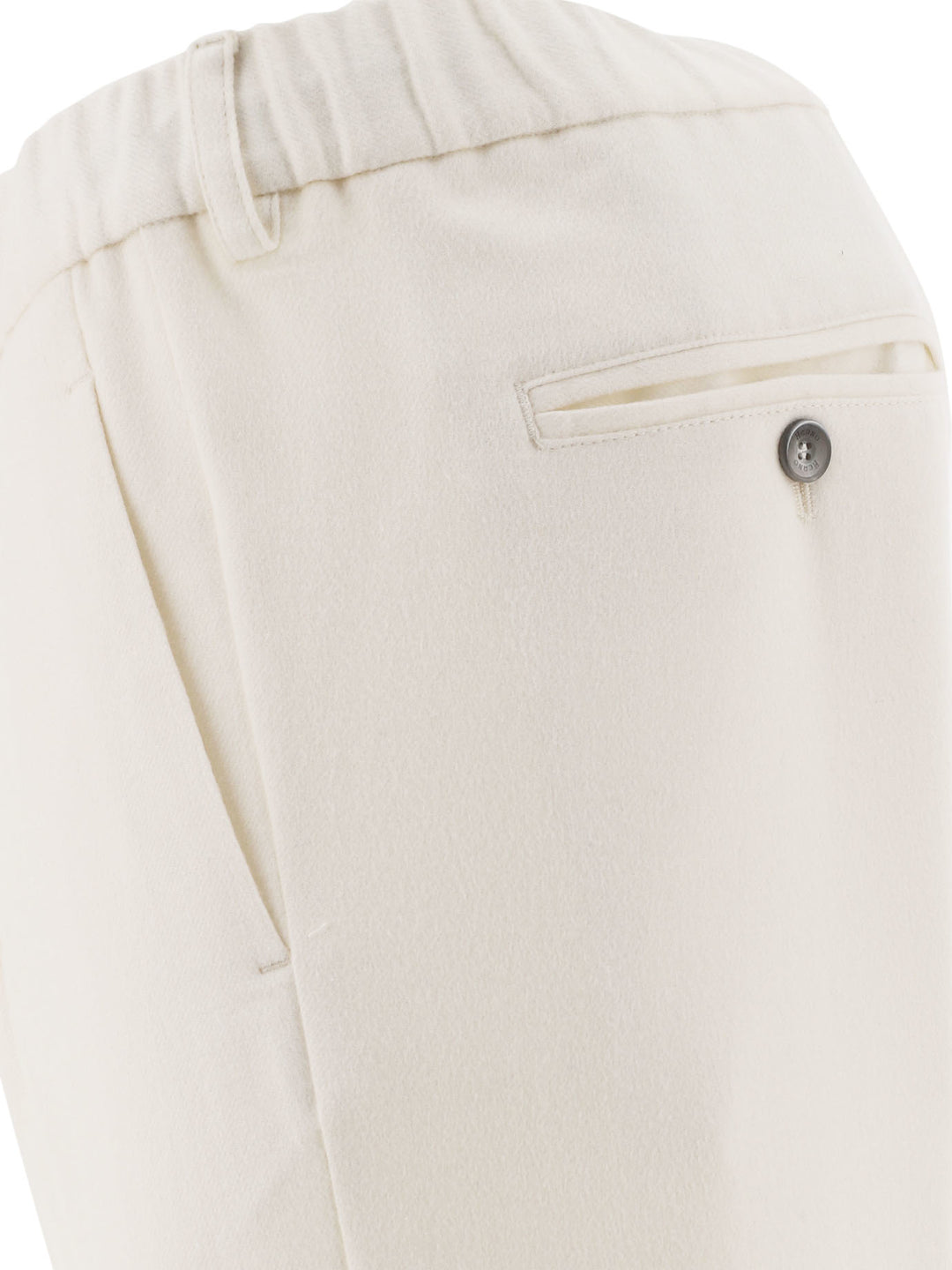 Herno Cashmere And Silk Trousers - White | 900d9d13f7e6f465feed626a9bb04deb3f47a921