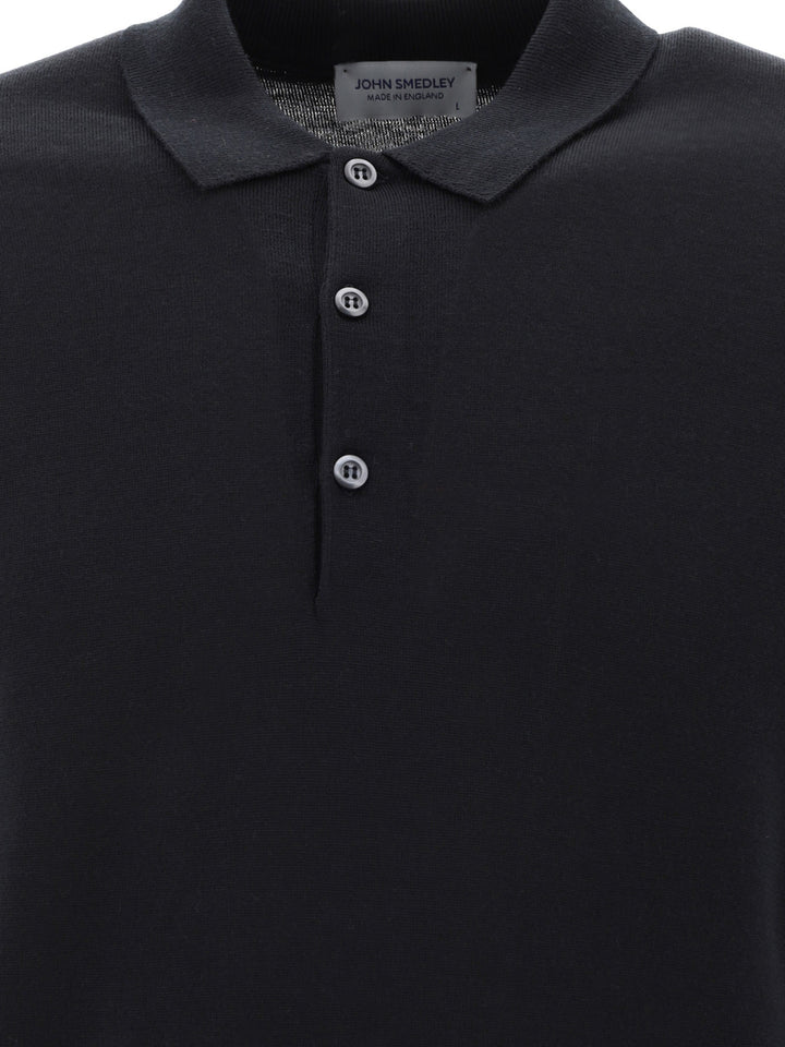 John Smedley Belper Polo shirts - Black | adabfbae14d1dd448a4cb588bc6a1e625ac2030a