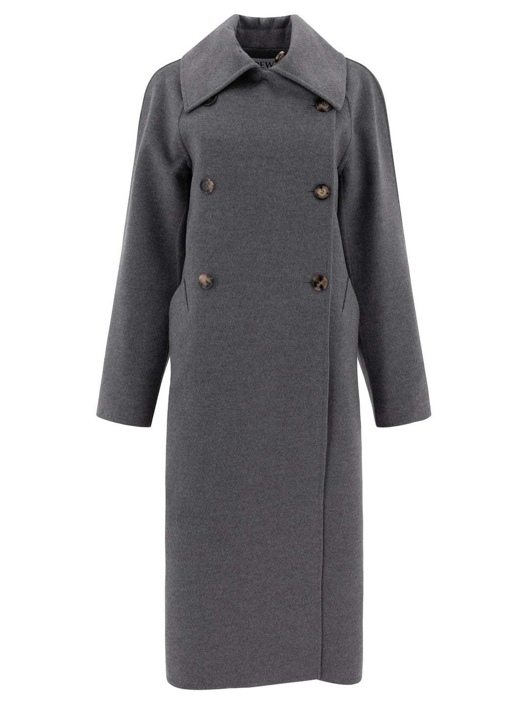 Loewe Wool And Cashmere Double-Breasted Coat Jackets and Coats - Grey | 76d13a04390537866999a4134d498129edc207a7