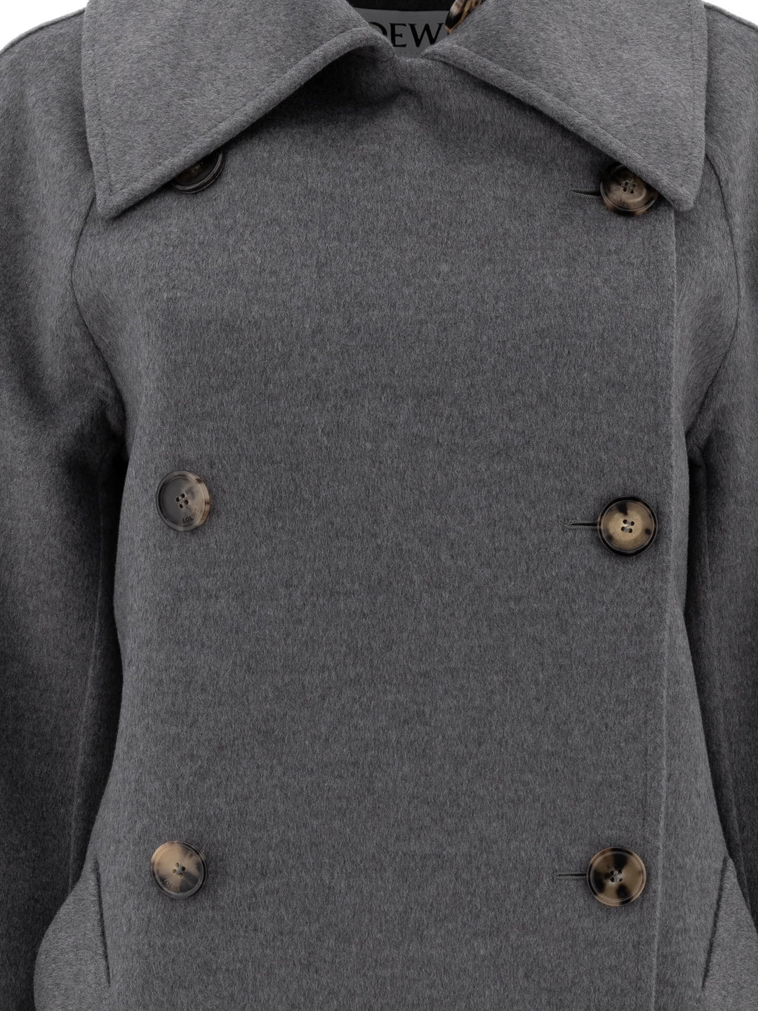 Loewe Wool And Cashmere Double-Breasted Coat Jackets and Coats - Grey | ebbf129e5675e2546efe9fc72fa2b1cee631f219