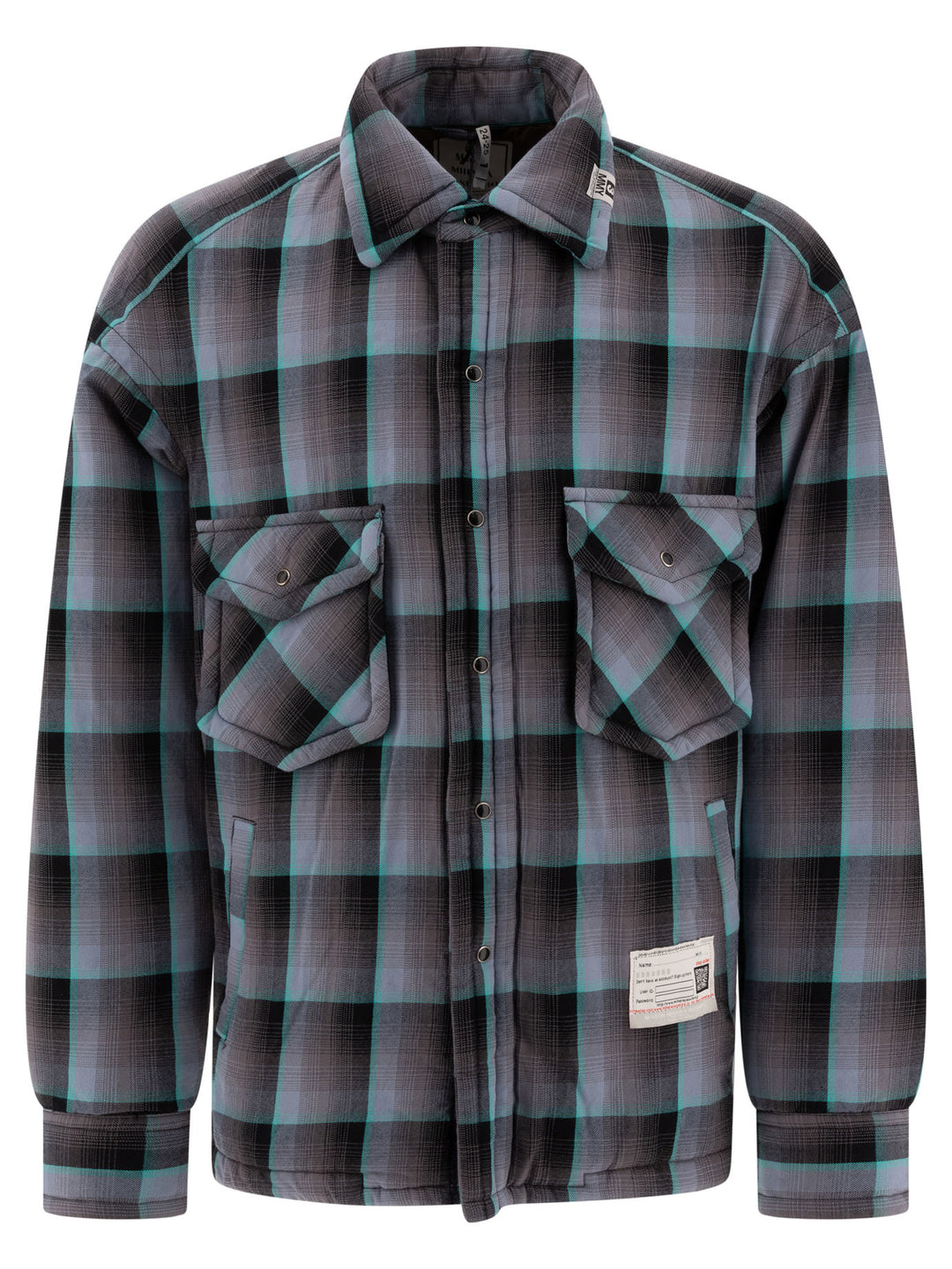 Maison Mihara Yasuhiro Padded Check Overshirt Jackets and Coats - Grey | 938ab633768ecdc7b33ca80b2a9323a0ca69b0d5
