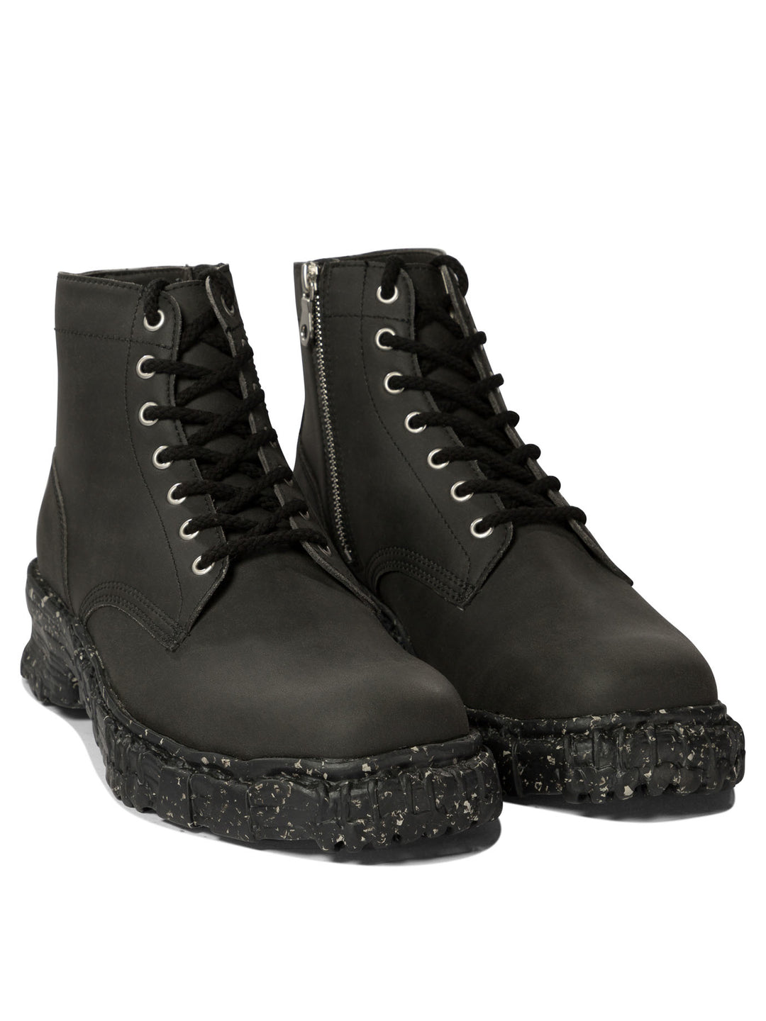 Maison Mihara Yasuhiro Vintage-Like Combat Boots - Black | 2da3d730c787c2e843e15328fcd136122b42acaa