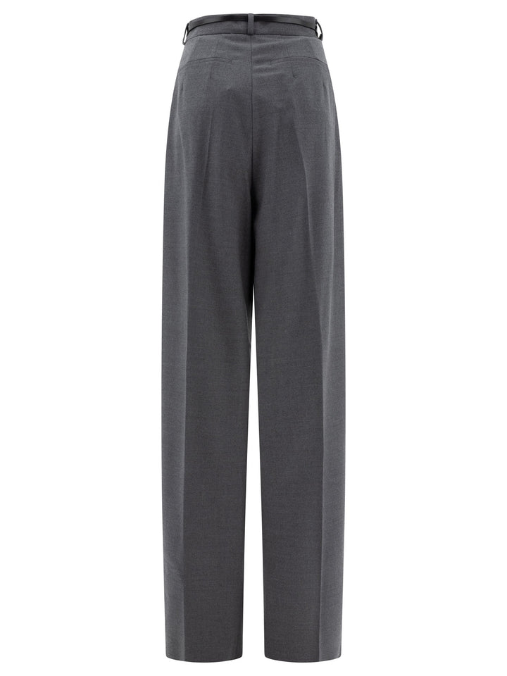 Max Mara Sportmax Oversized Stretch Wool Trousers - Grey | e2b5d190286e065509f74acdb5172a3ca3bef5c9