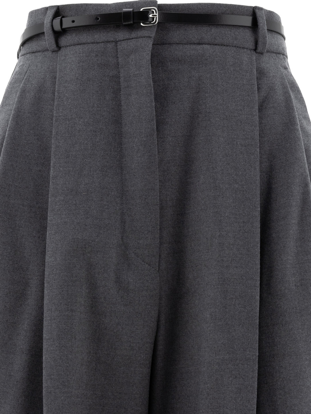 Max Mara Sportmax Oversized Stretch Wool Trousers - Grey | eb68d4c6ce3c95b79915da5825c08d5b7d3850d1