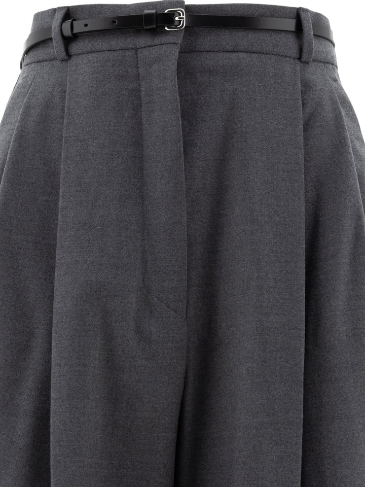 Max Mara Sportmax Oversized Stretch Wool Trousers - Grey | eb68d4c6ce3c95b79915da5825c08d5b7d3850d1