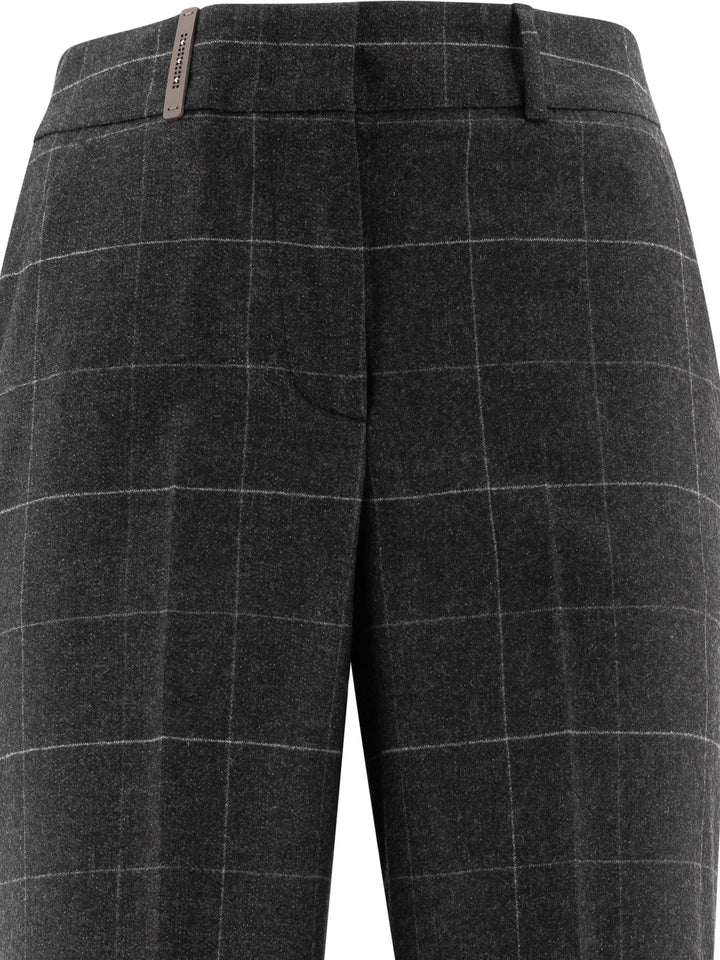 Peserico Wool And Cashmere Trousers - Grey | 7efeb5d4bfd7ad7449a9d79a47a468bf21886303