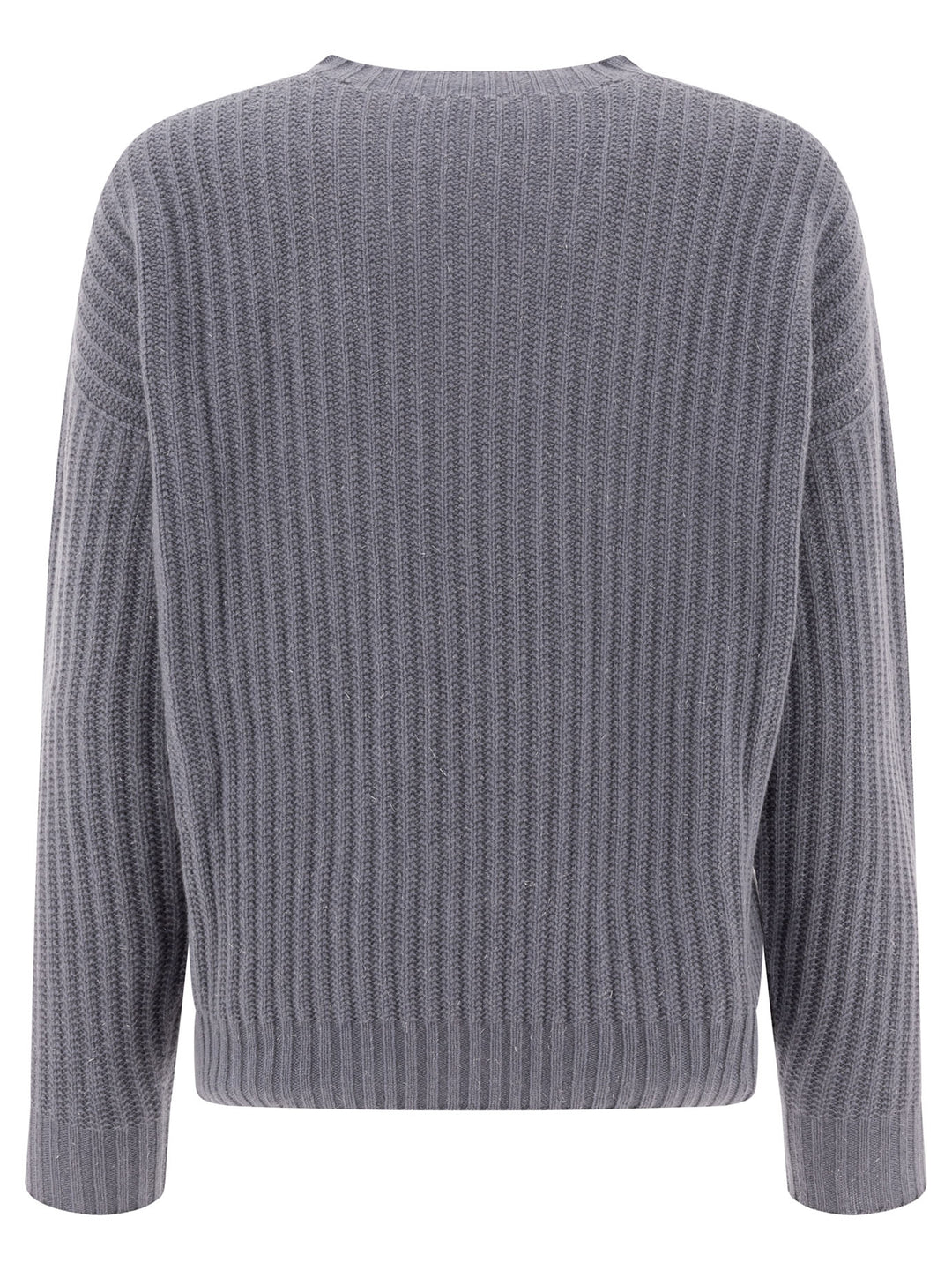 Peserico Lamé Sweater Knitwear - Grey | f7c9f14872e8d2f5c245b3536bba05e48e3dc2be