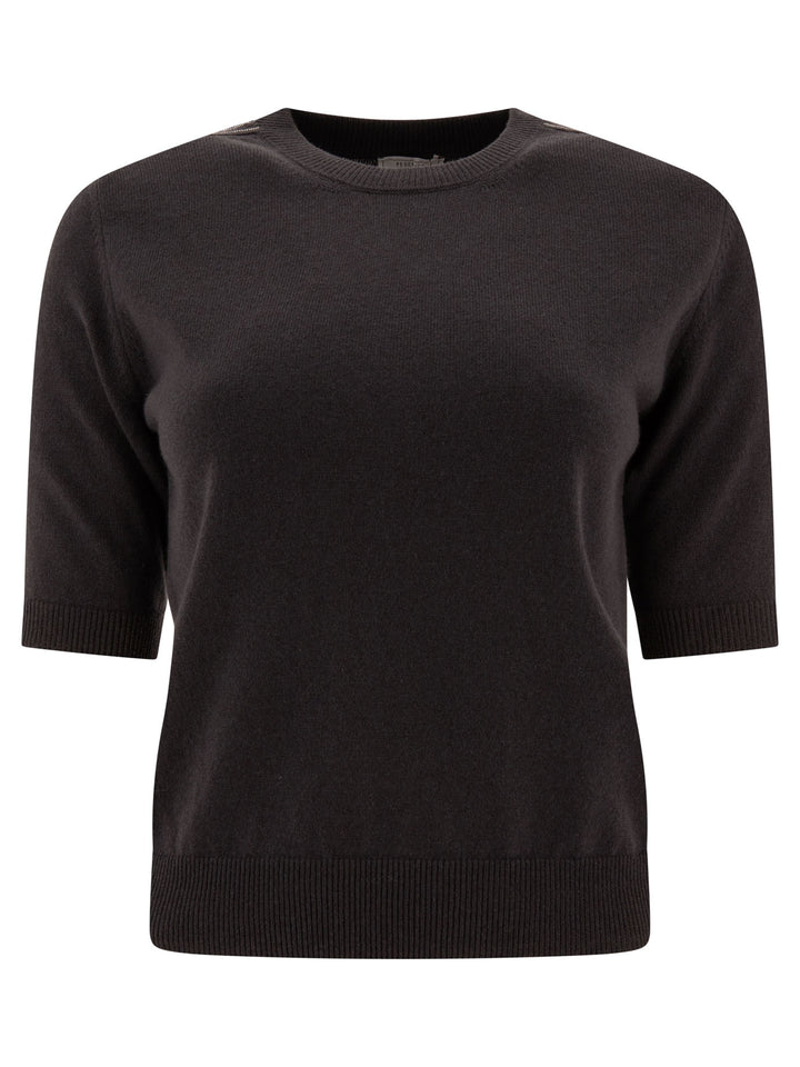 Peserico Sweater With Punto Luce Knitwear - Grey | 230577a25e249cd727db221dd7052881c75e6088