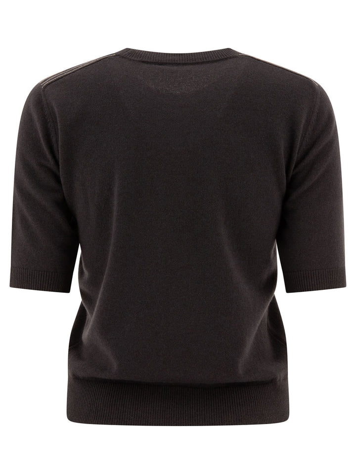 Peserico Sweater With Punto Luce Knitwear - Grey | 61622a88f3774bbec0de0d3649c2b33250bf584a