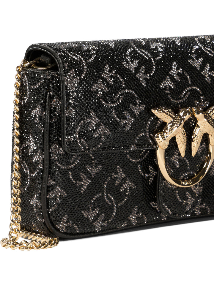 Pinko Love One Pocket Crossbody Bags - Black | a76035d7a82faff46c12f6a74146916800ebde2d
