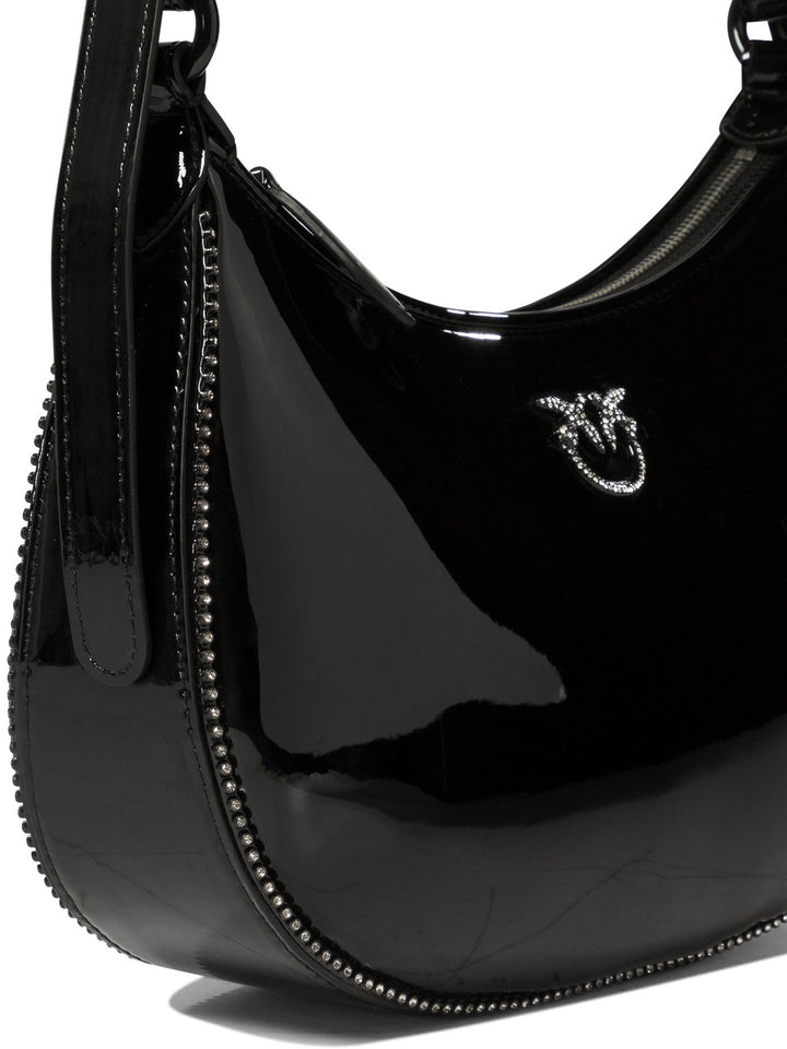 Pinko Love Birds Shoulder Bags - Black | 9911e58409c46e96eb168ffe493f607737f96631