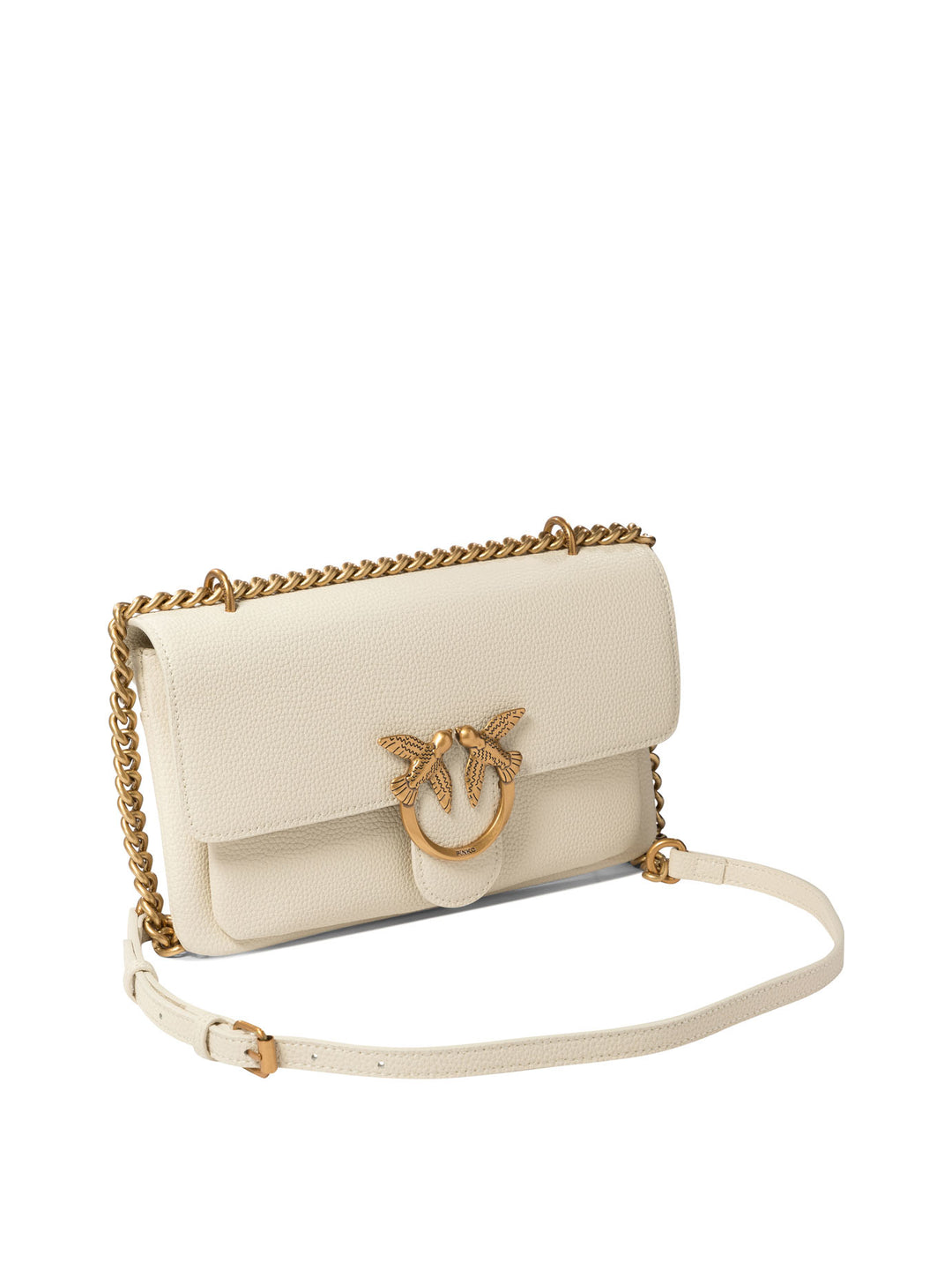 Pinko Love One Soft Mini Crossbody Bags - White | 4d5f81a3f6948f381461dc47742eba3d8db17478