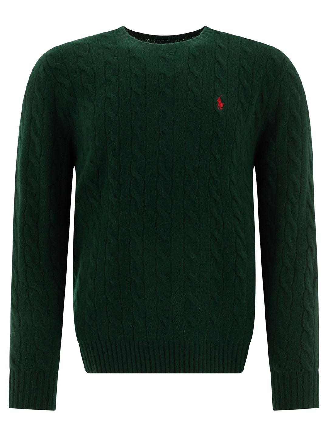Polo Ralph Lauren Wool And Cashmere Crewneck Sweater With Logo Knitwear - Green | dbfac3ce0aca06618772cb5c9b62365f58489fb2
