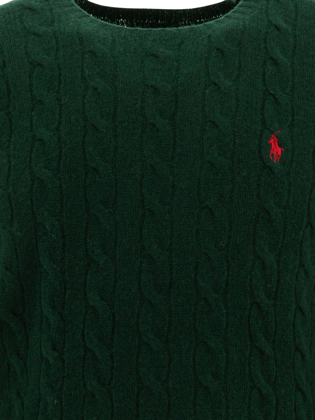 Polo Ralph Lauren Wool And Cashmere Crewneck Sweater With Logo Knitwear - Green | 7b2b05094b4393def178a94b520d9c2016d2b4ec