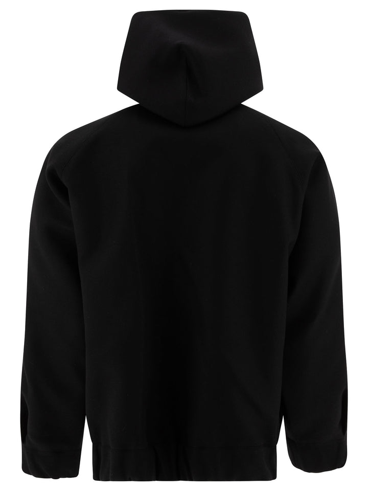 Sacai Hoodie-Style Bomber Jacket Jackets and Coats - Black | 93bdcb21449e825d7ddc6c113488336b3a273360