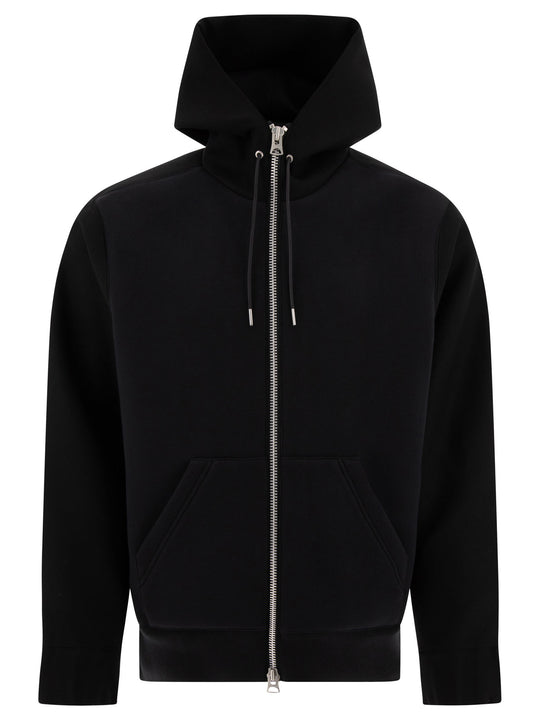Hoodie-Style Bomber Jacket Jackets And Coats Black