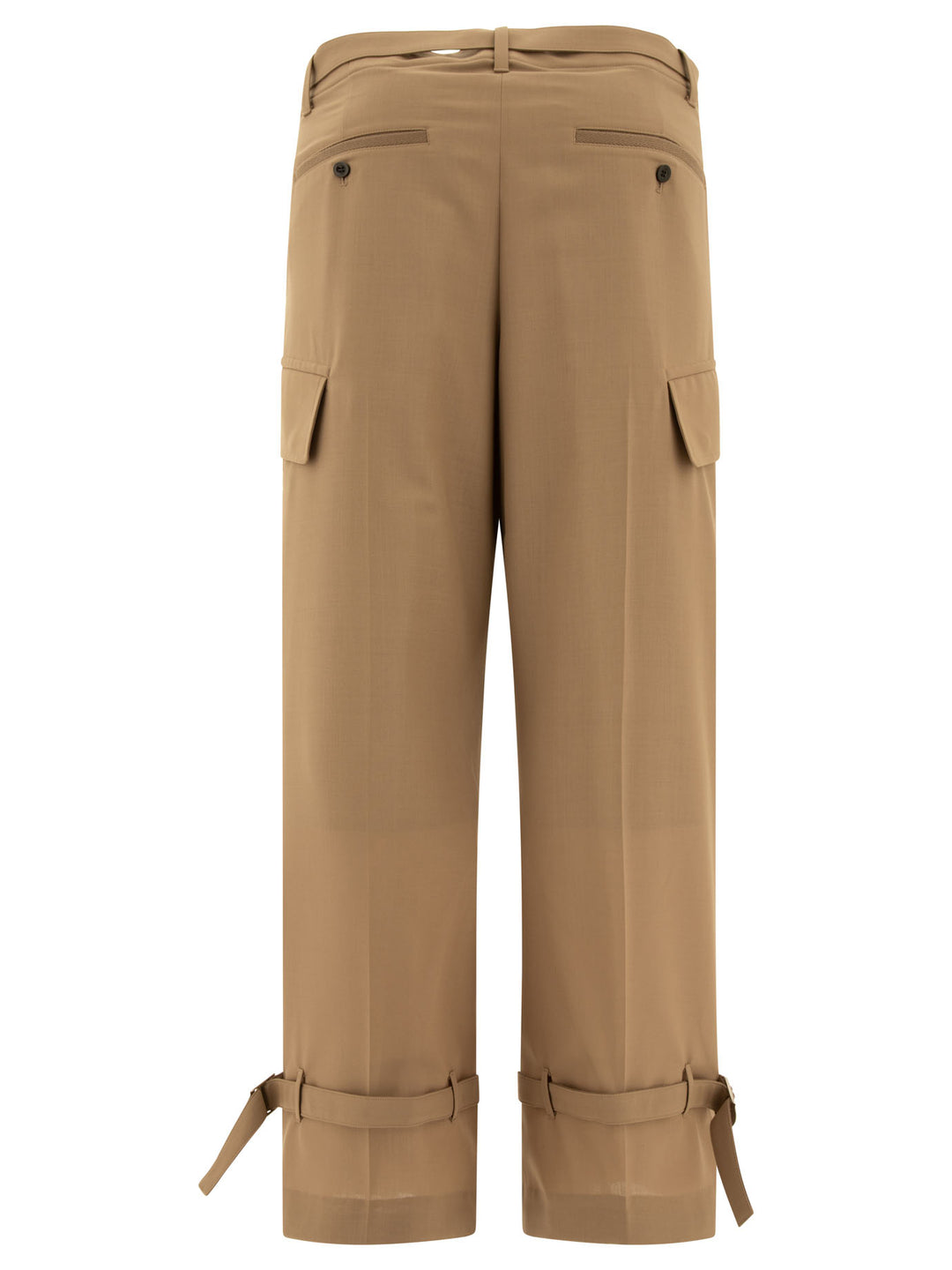 Sacai Belted Trousers - Beige | 99941fe4ac00f106aac5b473bf7be0955b7cf64f