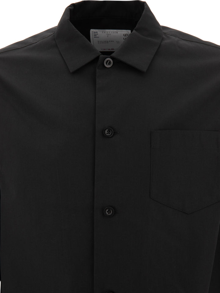 Sacai Shirt With Pocket Shirts - Black | 10d211f094df2fc2c5aab0b5e7e908d00fe7e962