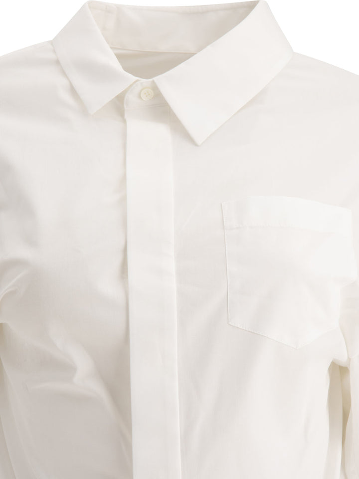 Sacai Poplin Asymmetrical Shirt Shirts - White | 6e034510cdfe969435c2645b19e3e7f085a21a08
