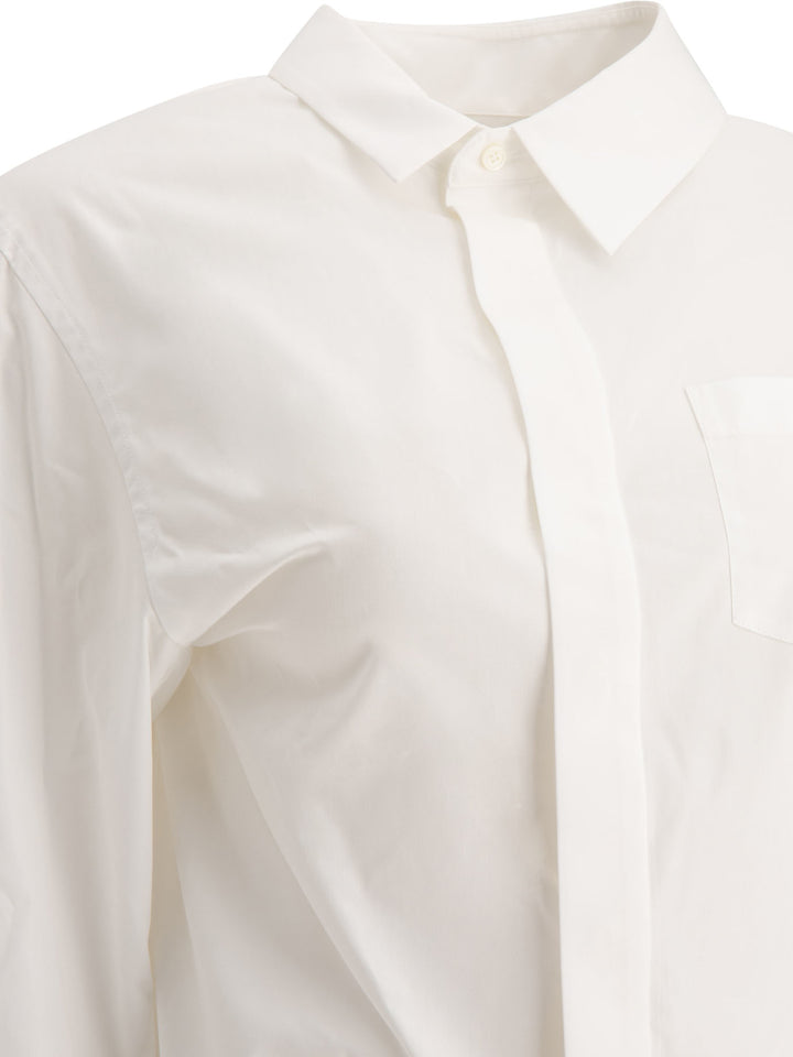 Sacai Poplin Asymmetrical Shirt Shirts - White | ec389b61eae68e2ce005501725efaa793b413a4b