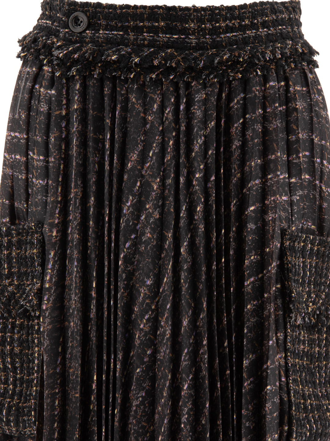 Sacai Pleated Skirt With Cargo Pockets Skirts - Black | eac53e08db3974cd7773f0807077a6bf7e88e40c