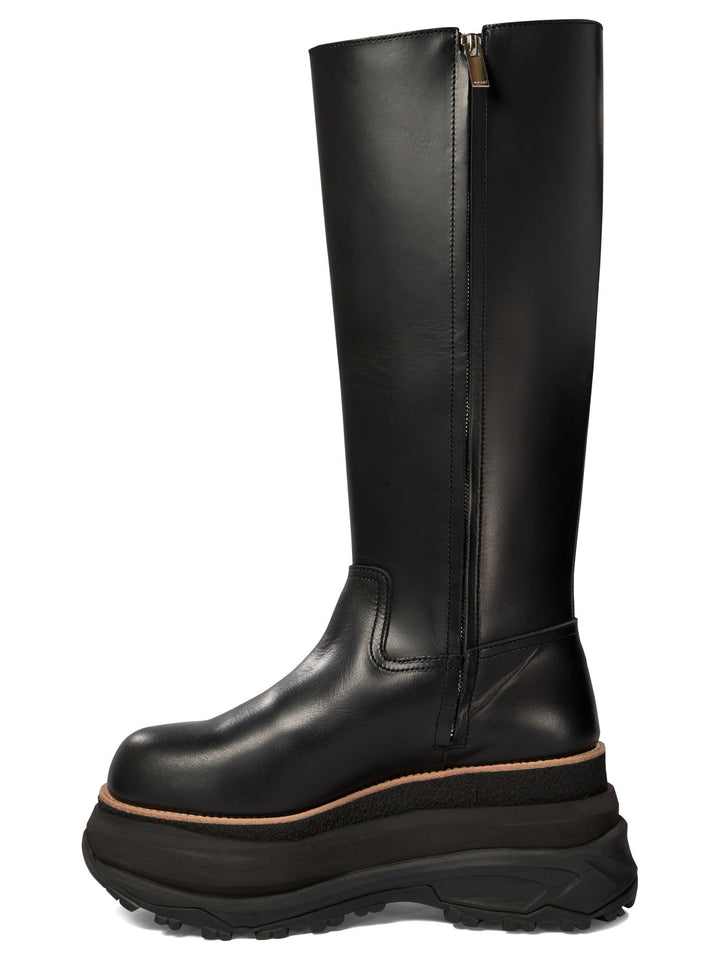Sacai Long Boots - Black | 5d7ad515c19b25eca223a65fbfd1ca01cb2f4570