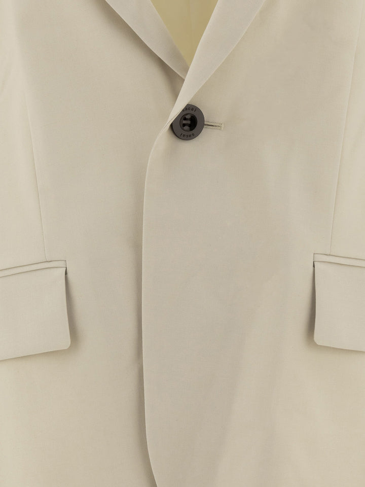 Sacai Combined Blazer Jackets and Coats - Beige | d617beb78dbdd426a7f6835516329604665e0812