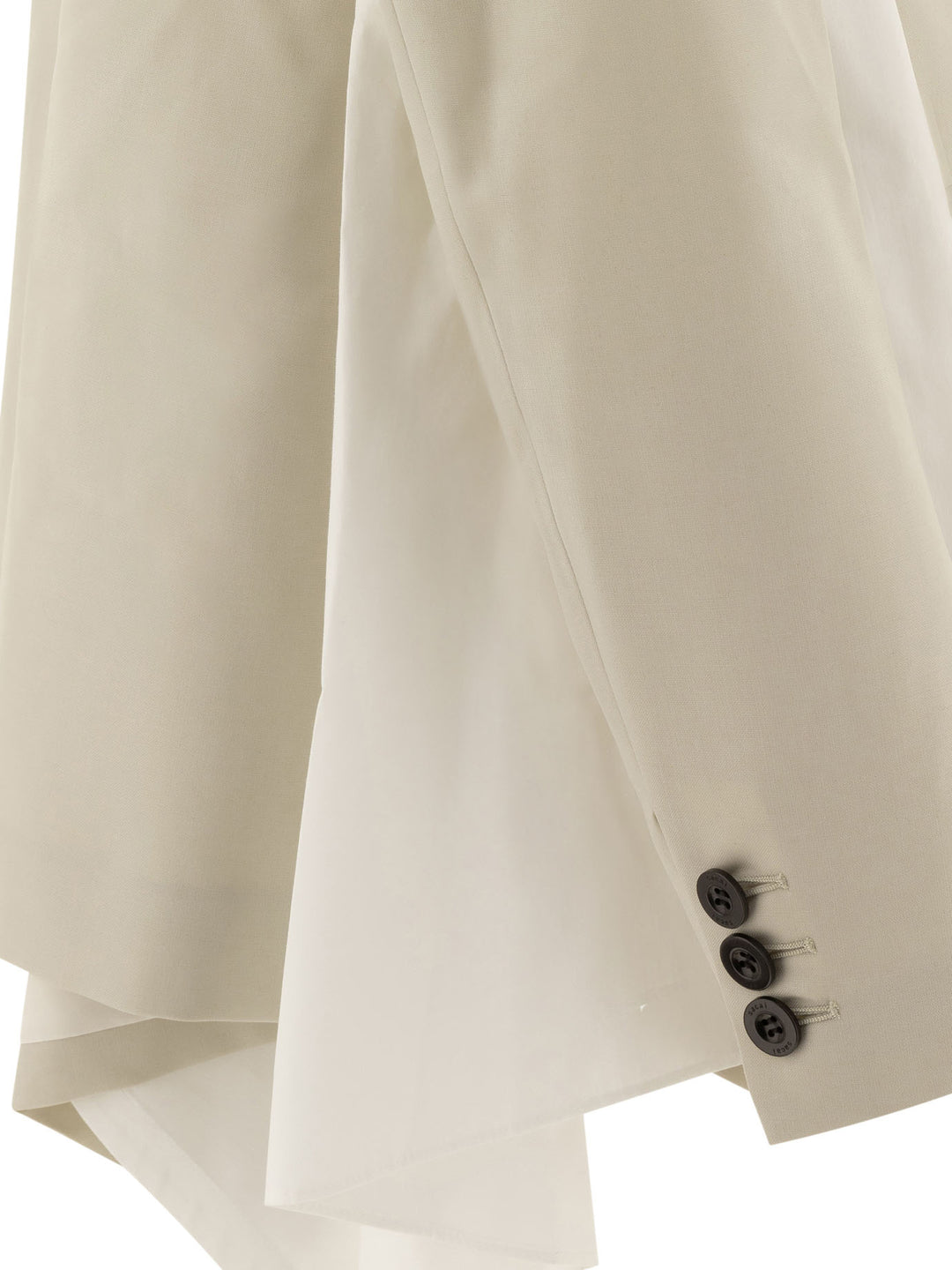 Sacai Combined Blazer Jackets and Coats - Beige | 982f19e1e0bf6bc3d86337b30da82d0e2ed17649