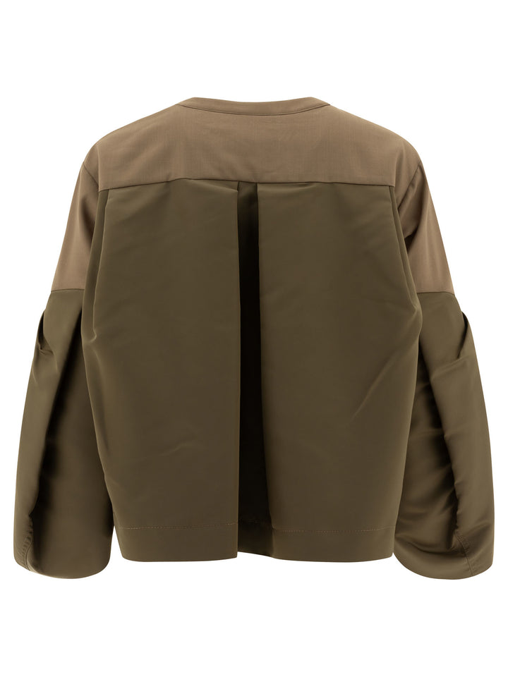 Sacai Suiting X Nylon Twill Knitwear - Beige | da6b077d6904ff9877b4150913b72765f19c796c