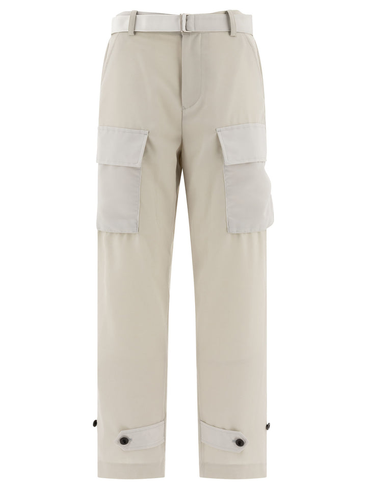 Sacai Belted Cargo Trousers - Beige | ee3c8b5ec33c302bf7510dbc1837db7db23da21b