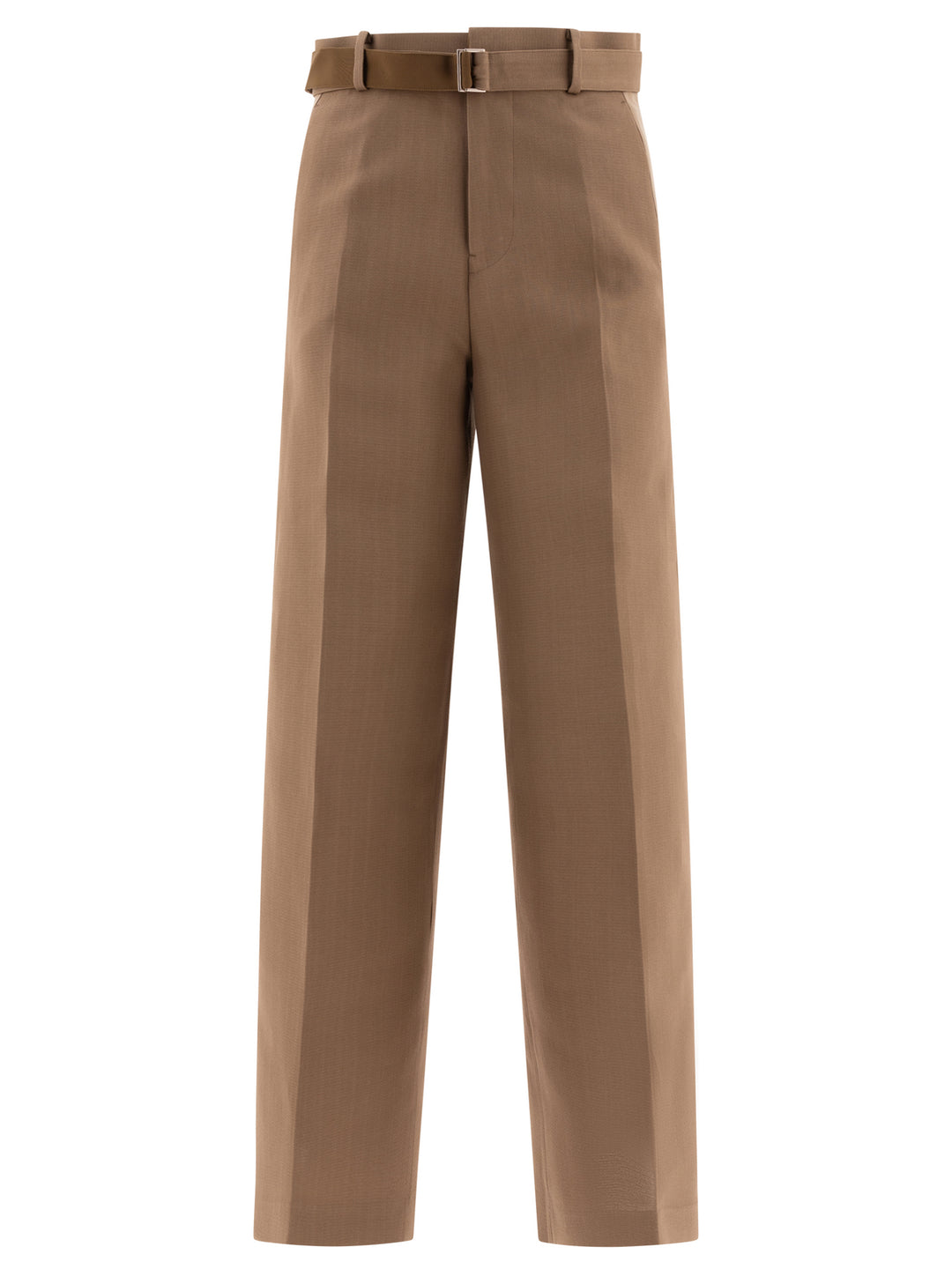 Sacai Tailored Belted Trousers - Beige | a8175995ab093808333ca77bfcac767391b20d62