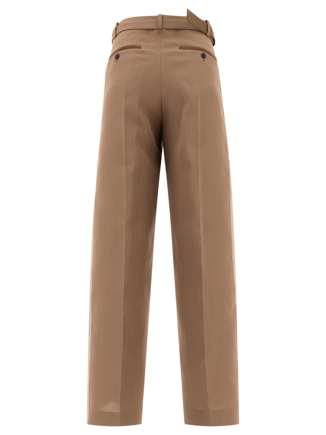 Sacai Tailored Belted Trousers - Beige | 32a787ade964f2658a026e66884f1440f481b14d