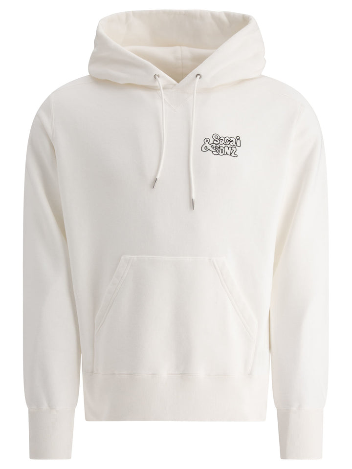 Sacai Gonz One Love Sweatshirts - White | c9d0af58ee500a0af222a02bf763e64d2e8d6fbe