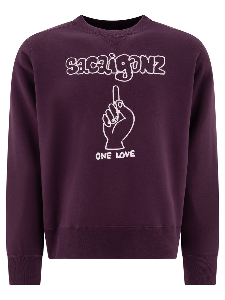 Sacai Gonz Sacaigonz Sweatshirts - Purple | 07d86f9a42988612439607e24e1c625a596bdea9