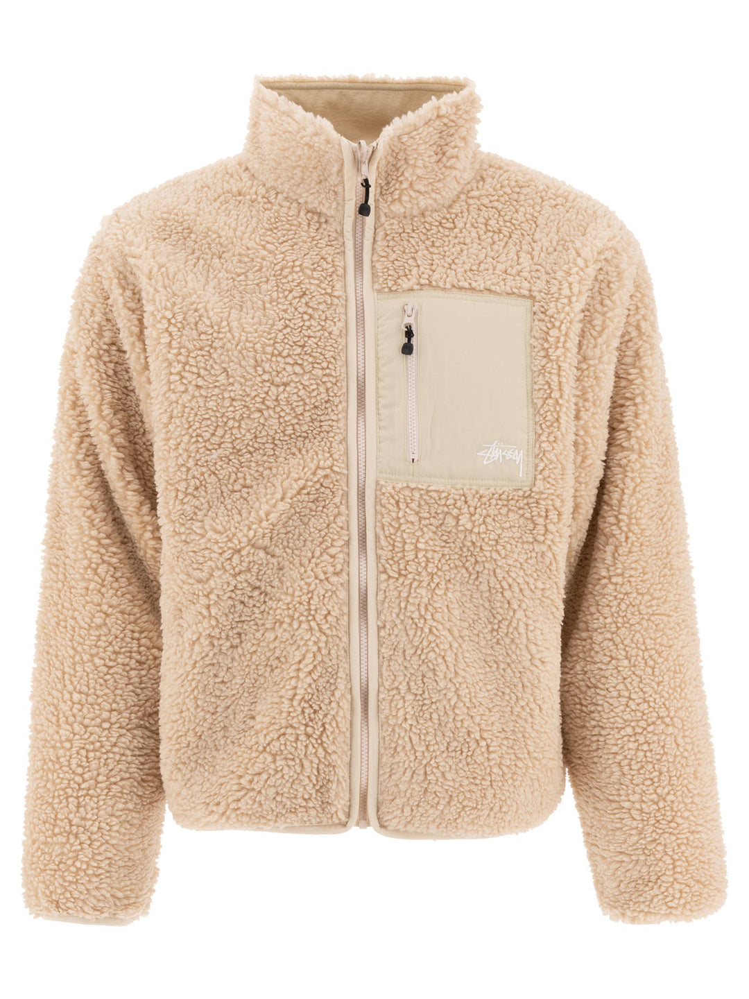 StüSsy Sherpa Jackets and Coats - Beige | 3c636a073f4f8c2754ebe0ff866e0d222a9c1a24