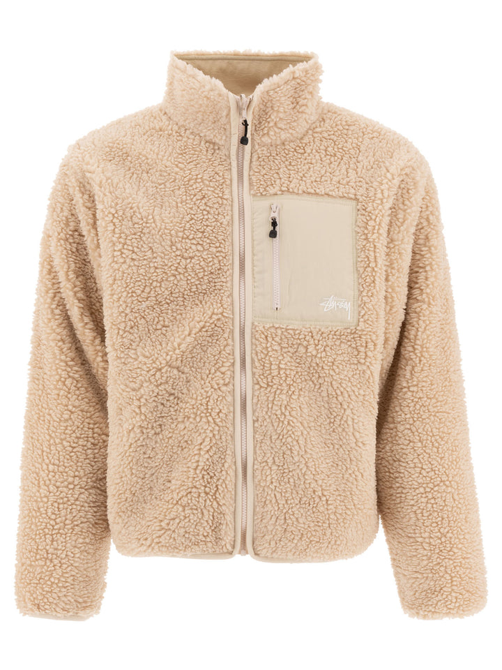 StüSsy Sherpa Jackets and Coats - Beige | 3c636a073f4f8c2754ebe0ff866e0d222a9c1a24