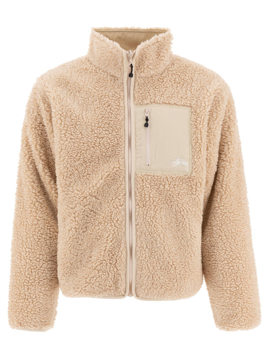 Sherpa Jackets And Coats Beige