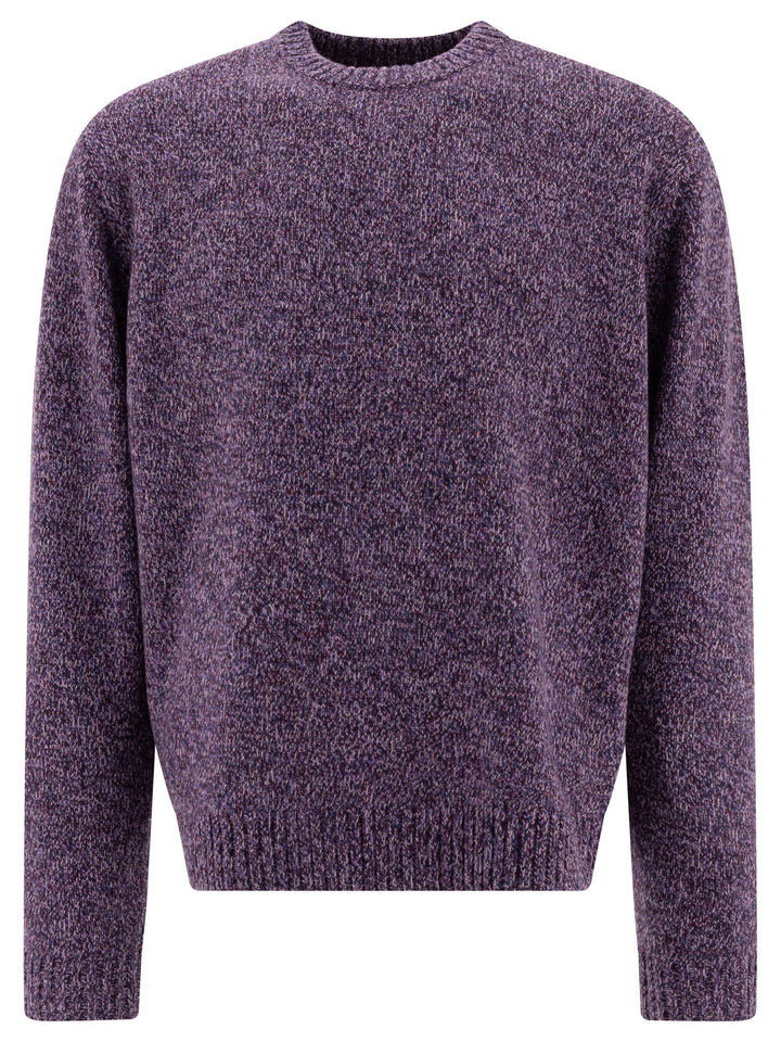 Stockholm Surfboard Club Mélange Sweater Knitwear - Purple | 9be00846adc511fa4e236525aaede2e401def6fa