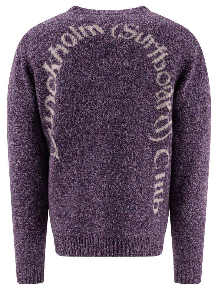 Stockholm Surfboard Club Mélange Sweater Knitwear - Purple | 27bb747d1744142b8375795fccb6baf49a3eceda