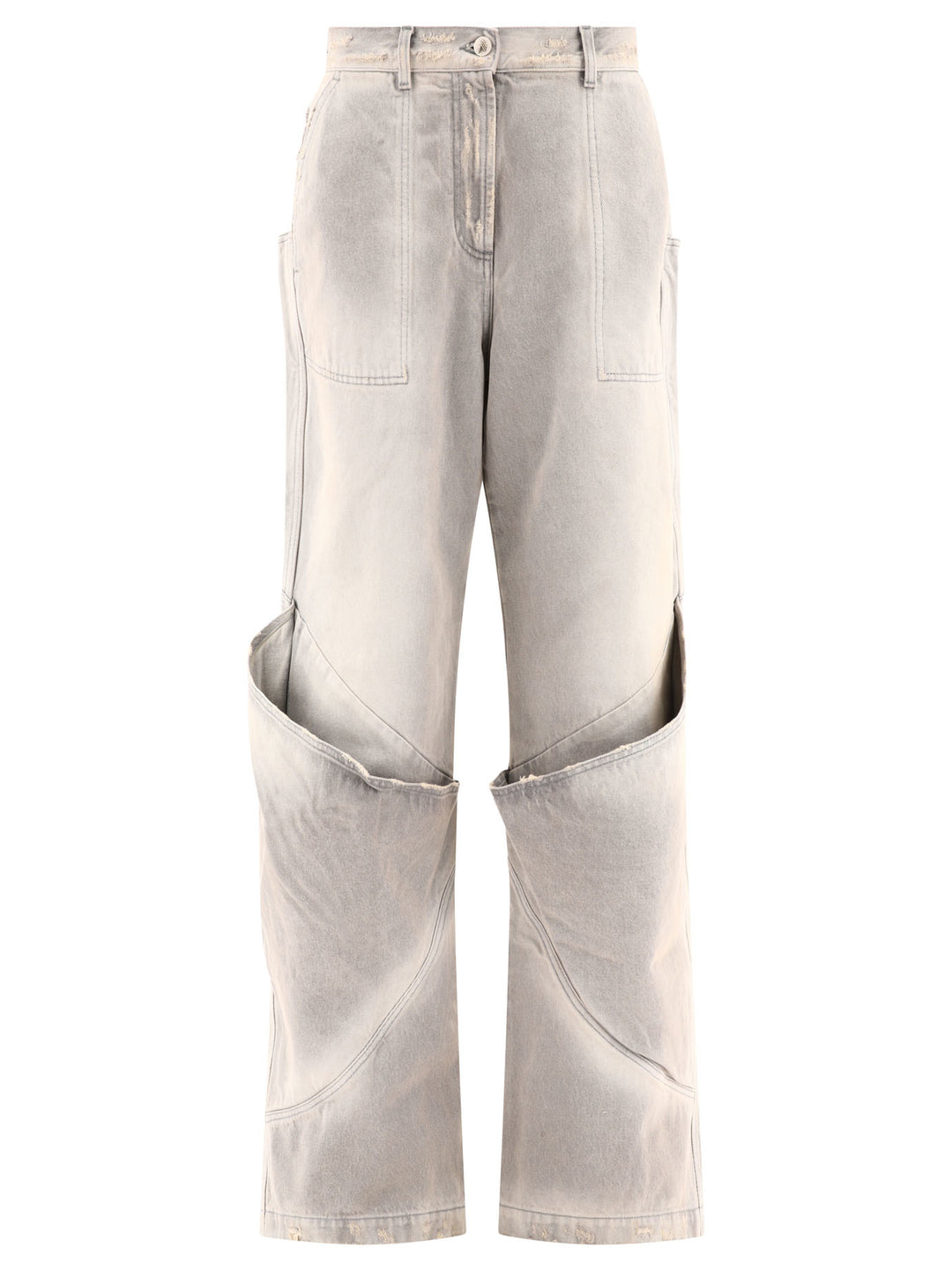 The Attico Wide Leg Jeans - Grey | 20f1420577c9f80da27175b4d323bec43455050b
