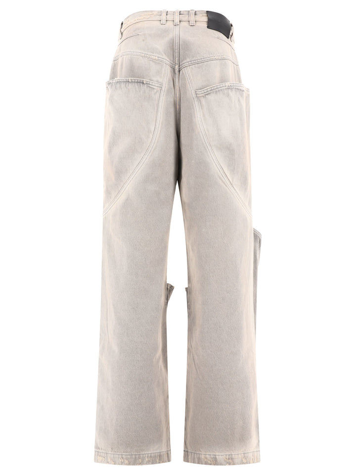 The Attico Wide Leg Jeans - Grey | 8c9cda98d25e5b8a875b122f0a3d24d90b12f8dd