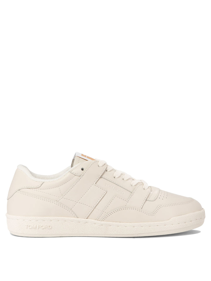 Tom Ford Smooth Leather Sneakers Sneakers & Slip-On - Beige | e65378e748cbd83a8f61962e95d996df046098ba