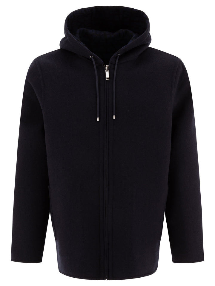 Valentino Reversible Hoodie-Style Coat Jackets and Coats - Blue | 7d325d0c6bab17ab6916713cd382cba3ed1c195f