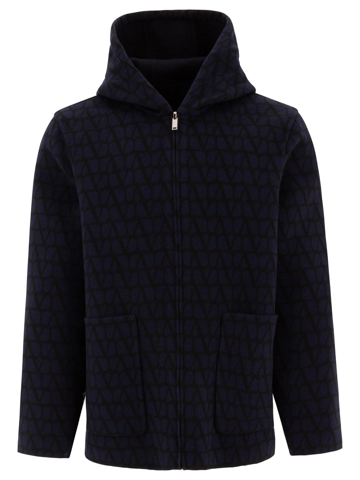 Valentino Reversible Hoodie-Style Coat Jackets and Coats - Blue | 45642c48935e6b179cf5c4f6d2fe97fbe3747429